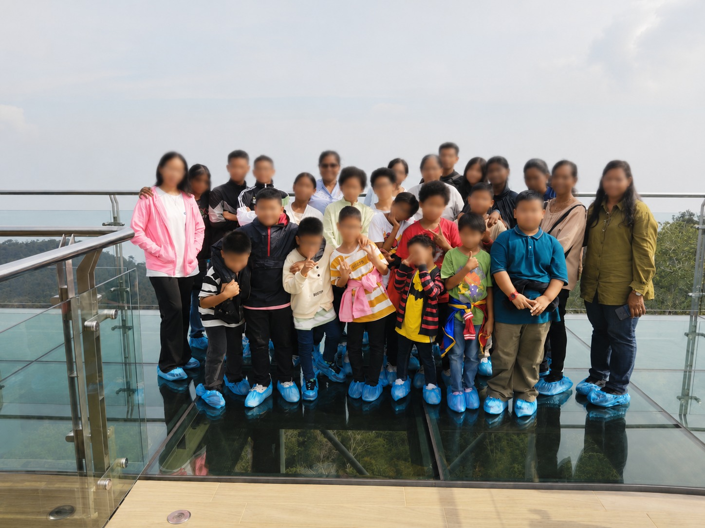 Children of St. Joseph's Home on the Panoramic View Bridge at Gunung Jerai